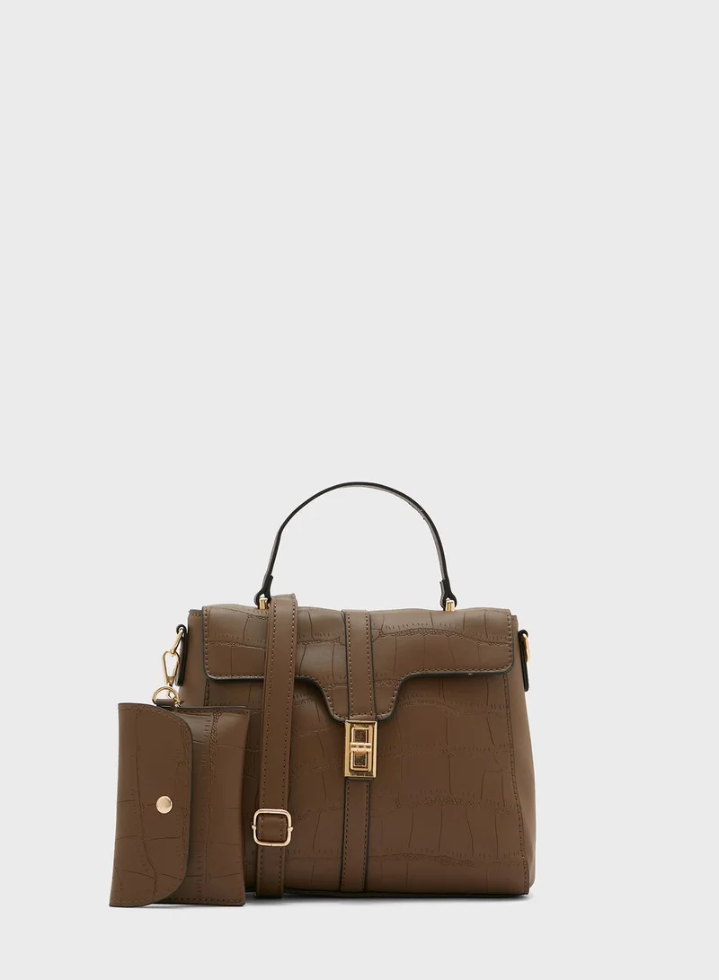 ELLA Croc Satchel Handbag