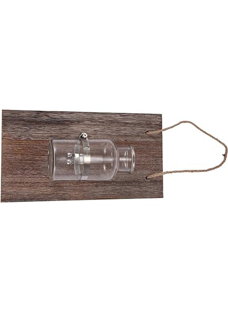 NAFEH Wall Mount Decoration Piece Clear Glass Vase With Jar Wall Hanging Planters - Image 3