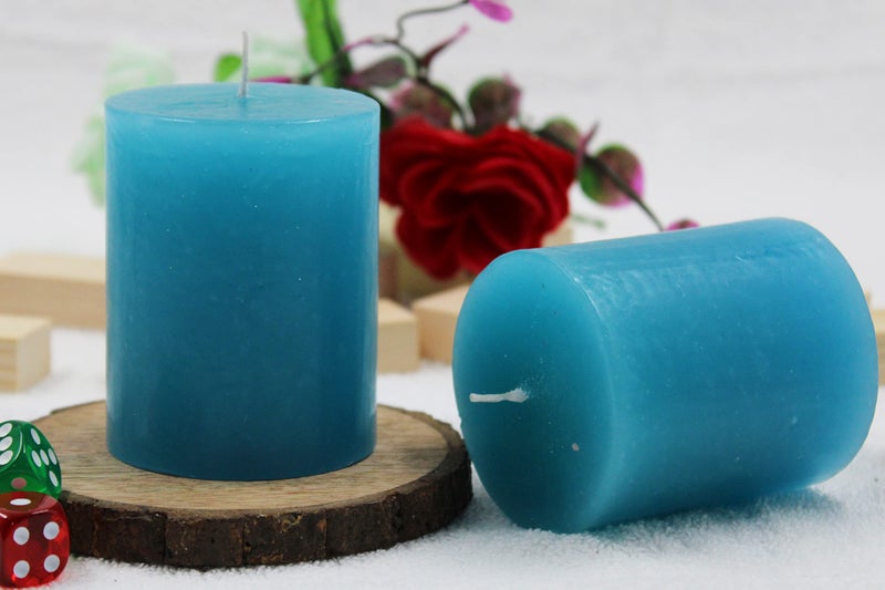 atorakushon® Paraffin Wax Smokeless Scented 2.5"X3" Tall Pillar Candles for Any Decoration Pack of 2 (Torque) - Image 4