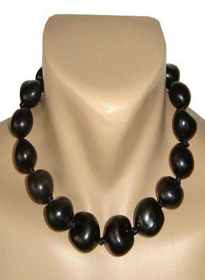 Zero Gravity Hawaii Hawaiian Kukui Nut Black Shell 18 Inch Choker Necklace - Image 2