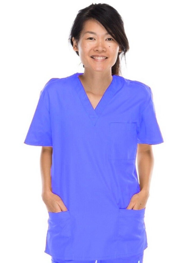 Meridian Meridian Classic Scrub Top - Comfortable and Stylish Unisex Medical V-Neck Top. Ideal for Healthcare Professionals. Durable, Functional. - Image 1