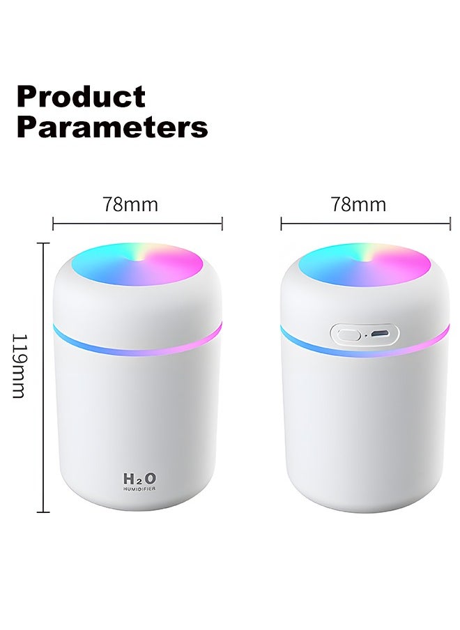 Mini Humidifier Air Purifier With Colourful Atmosphere Lights USB Small Aromatherapy Machine Atomizer for Cars Home Baby Room