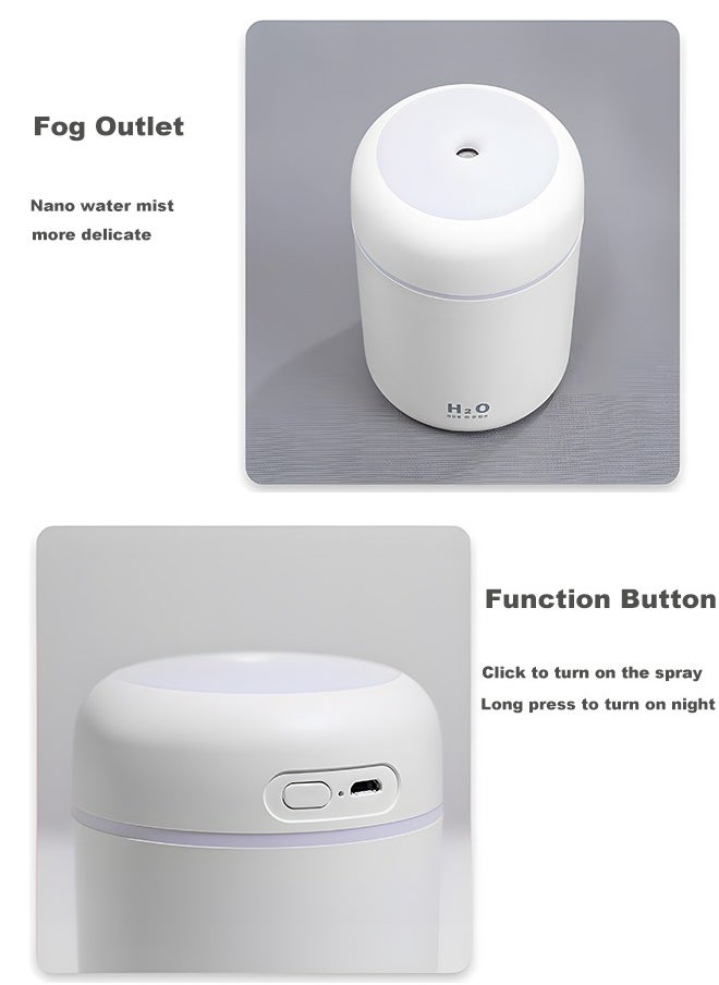 Mini Humidifier Air Purifier With Colourful Atmosphere Lights USB Small Aromatherapy Machine Atomizer for Cars Home Baby Room