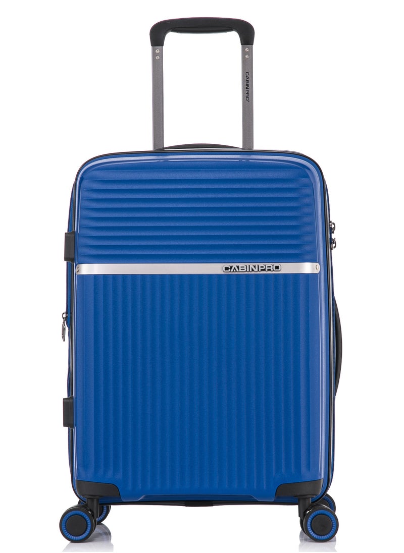 CABINPRO Light Weight PP Fashion Trolley Luggage Expandable Hard Case Carry on Suitcase with Safe Zipper and 4 Quite 360° Double Spinner Wheels CP002 Sapphire Blue  - Image 3