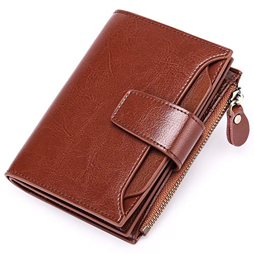 FALAN MULE Small Wallet for Women Leather Bifold Compact RFID Blocking Small Womens Wallet Purse - Image 1