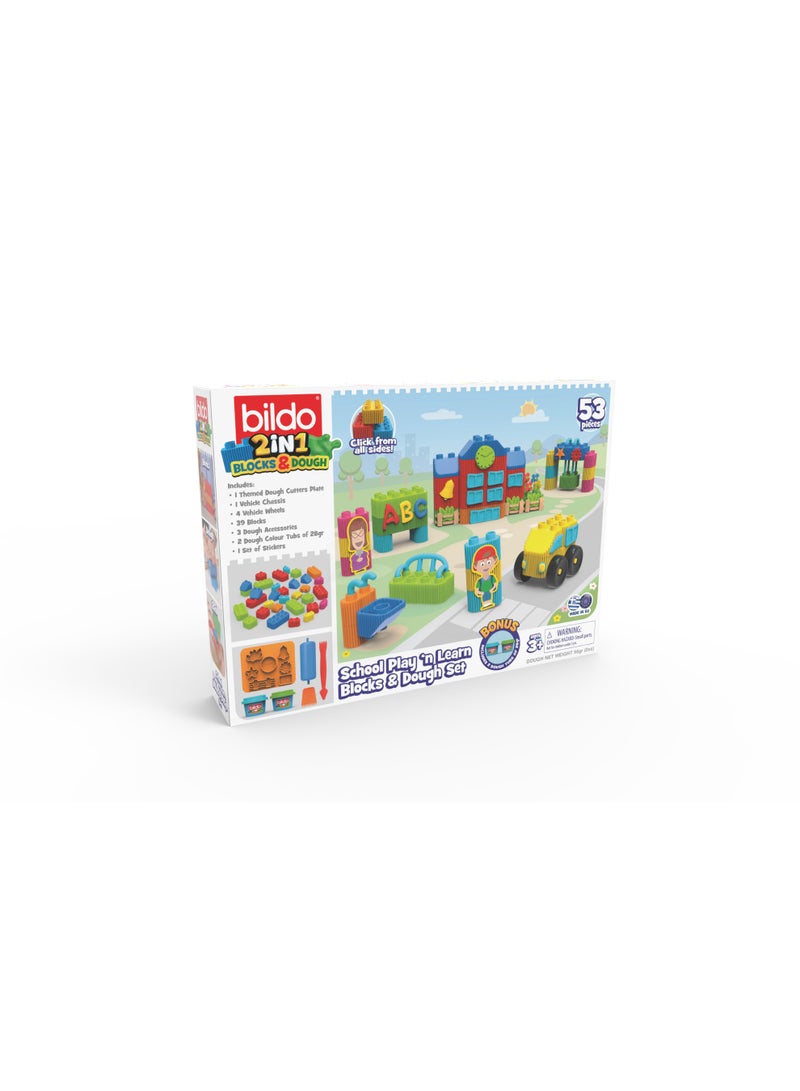 bildo School Play 'n Learn  Blocks & Dough Set - Image 3