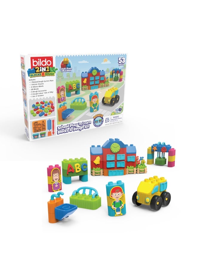 bildo School Play 'n Learn  Blocks & Dough Set - Image 1