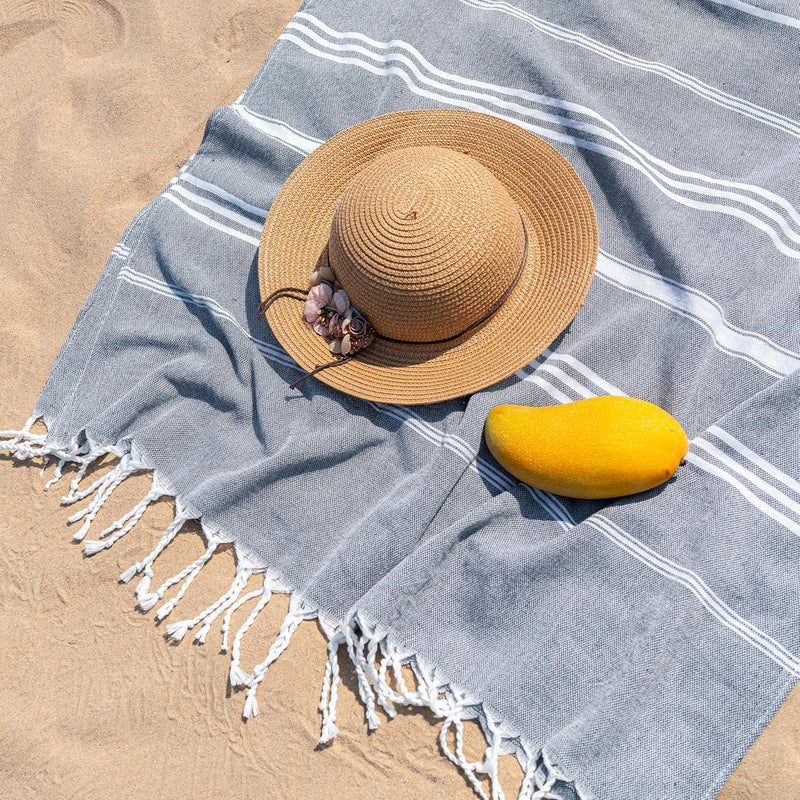Aegero Turkish Beach Towel, 36"x71" Quick Dry Sand Free Oversized Bath Pool Swim Towel, Lightweight Travel Turkish Towels Vacation Essentials, Green - Image 4