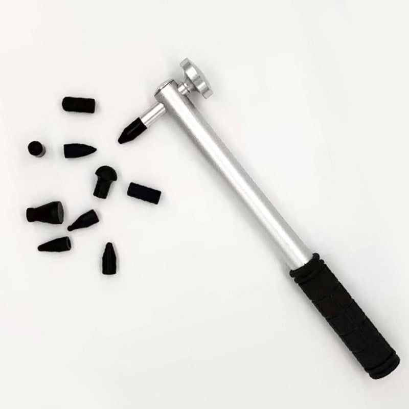 Car body bump repair hammer leveling tool seamless repair sheet metal paint-free concave repair tool(Short aluminum Hammer +9 nylon taps) - Image 1