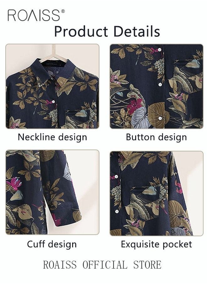 Ladies Stylish Lapel Shirt for Daily Commute - Single-Breasted Long Sleeve Top with Simple Design and Loose Fit Featuring a Beautiful Floral Pattern - pzsku/ZCA8B73A9DDC10B2424D1Z/45/_/1691389576/f5b9ca78-6245-4092-a065-4b8b32ce90b9