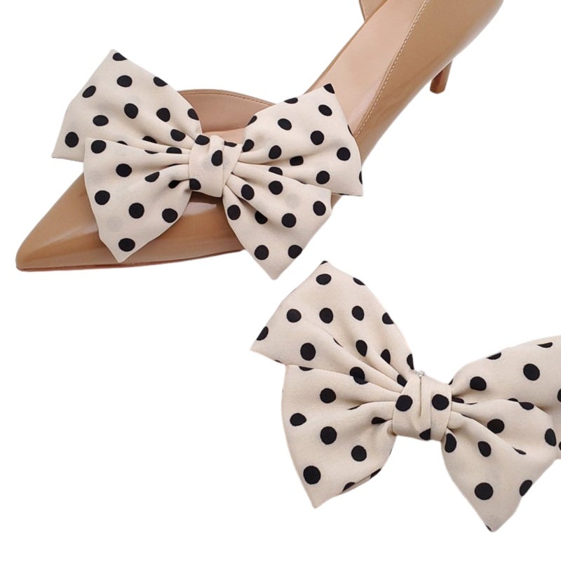 Removable Bow Shoe Clip: 4.7 X 3.1 In Premium Satin, Soft Elegant Touch - Solid Black Delicate Bow Design, Versatile Shoe Accessory for Women Girls, Wedding Party, Clothing Bag Hat Bouquet Decoration - Image 4