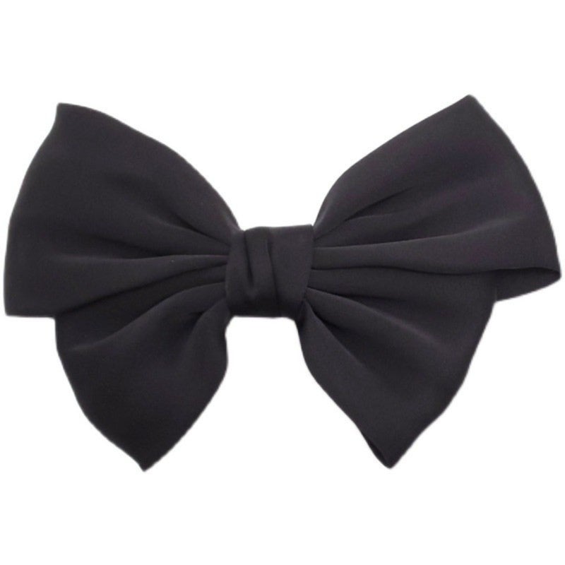 Removable Bow Shoe Clip: 4.7 X 3.1 In Premium Satin, Soft Elegant Touch - Solid Black Delicate Bow Design, Versatile Shoe Accessory for Women Girls, Wedding Party, Clothing Bag Hat Bouquet Decoration - Image 2