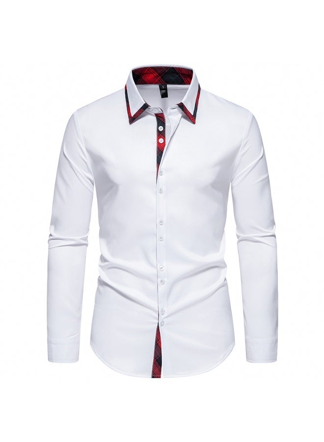KUYING New Triangle Neck Long Sleeved Shirt