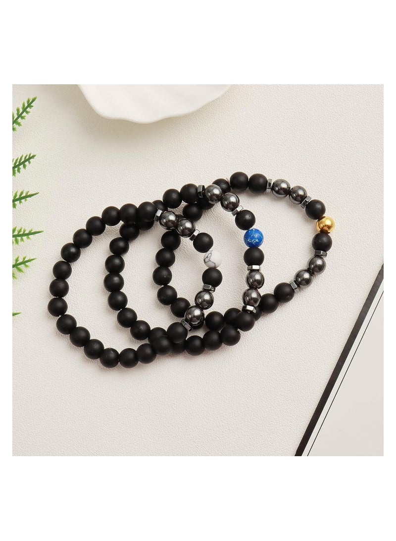 KASTWAVE Black Obsidian Anti-Swelling Anklet, Magnetic Therapy Lymph Detox Ankle Bracelet, Adjustable Chakra Energy Protection Bracelet for Men Women, 4 Pcs  - Image 5