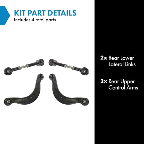 TRQ مجموعة تعليق خلفية TRQ ذراع التحكم وصلة جانبية متوافقة مع فورد فيوجن 2006-2012 لينكولن MKZ 2007-2012 زيفير 2006 مازدا 6 2003-2008 ميركوري ميلان MA5512101 - Image 2