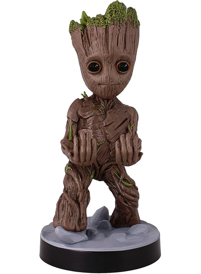 erorex Guardians Of The Galaxy Toddler Groot Original Mobile Phone And Gaming Controller Holder Device Stand Cable Guys Marvel Licensed Figure Black - Image 2