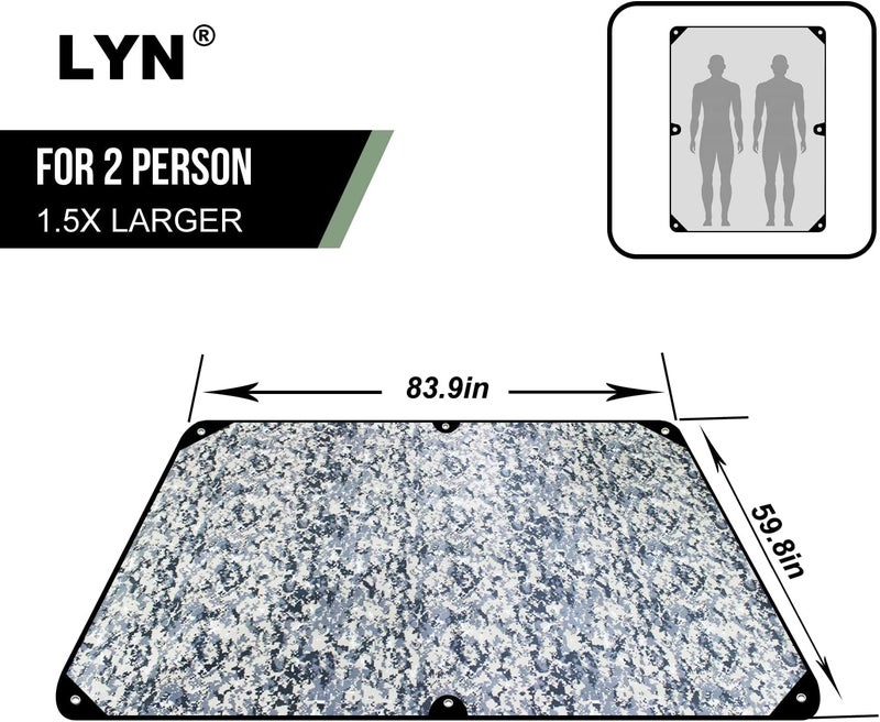 LYN Heavy Duty Emergency Blanket Survival Gear Waterproof Insulated Blanket Emergency Tarp for Camping, Hiking, Bushcraft - Image 2