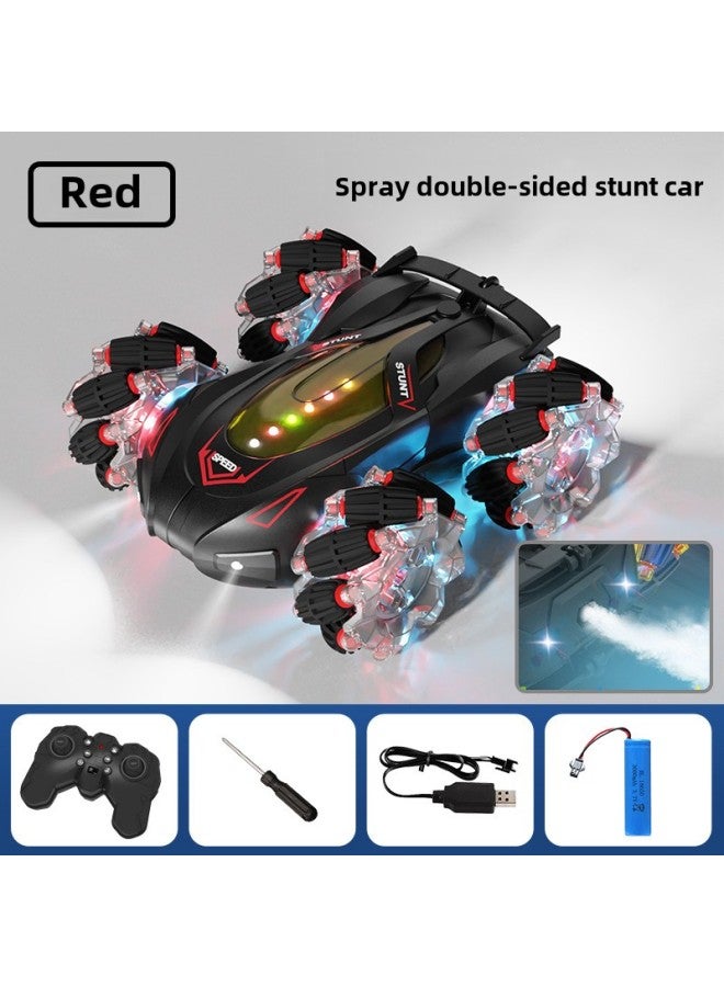 Children's Double-sided Stunt Drift Remote Control Car Four-wheel Drive Off-road Vehicle Boys Car Toy Street Stall Wholesale-Color:Red-double-sided Stunt Car  Single Remote Control-Proportion:2 Sets - Image 1