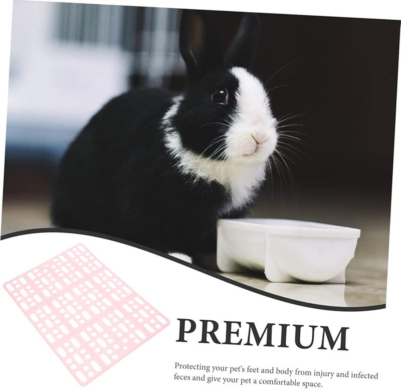 حصائر أقفاص الأرانب البلاستيكية القابلة لإعادة الاستخدام 4 قطع، وسائد أرضية سهلة القص والتثبيت معًا - Image 4