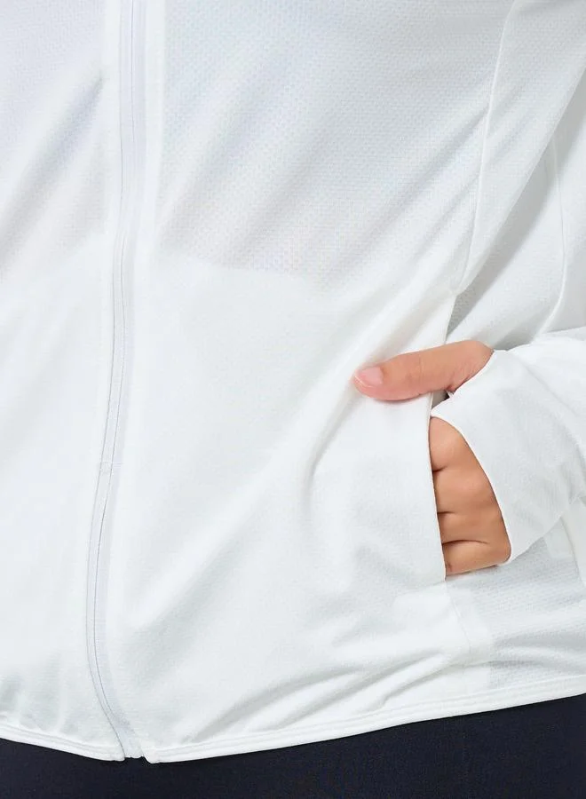 Styli Active UPF UV Protect 50+ Full Zip Hooded Jacket with Thumbhole Detail