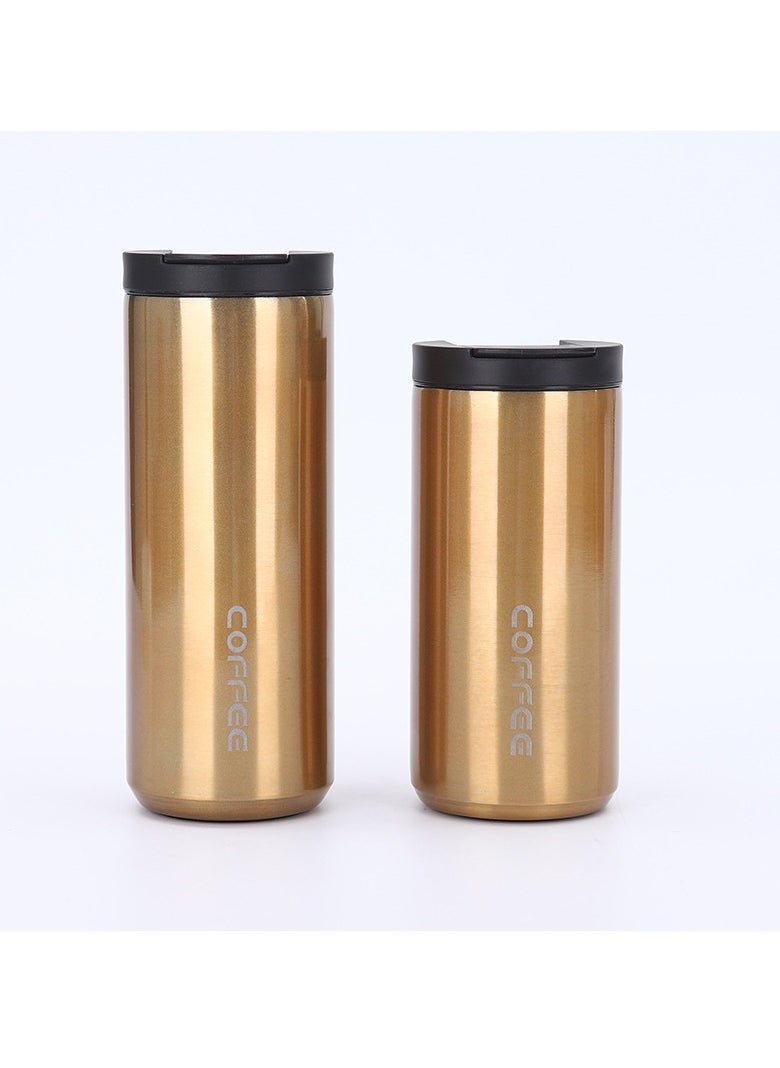 xozgdovg - Straight coffee cup Double vacuum insulated cup outdoor gold - Image 1