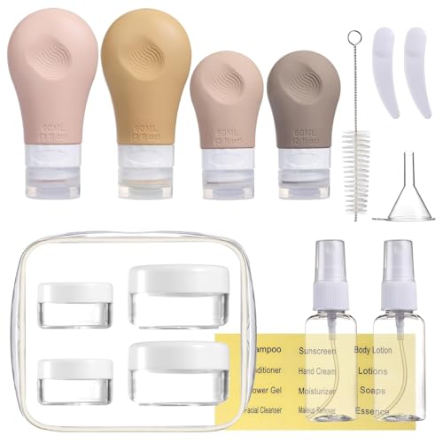 Voroly 16 Pcs Travel Bottles Set for Toiletries, Travel Size Containers Leak Proof Silicone Squeezable Tubs Accessories for Shampoo Conditioner Lotion Body Wash (16 Pcs Travel Set, Multi), 90 ml - Image 1