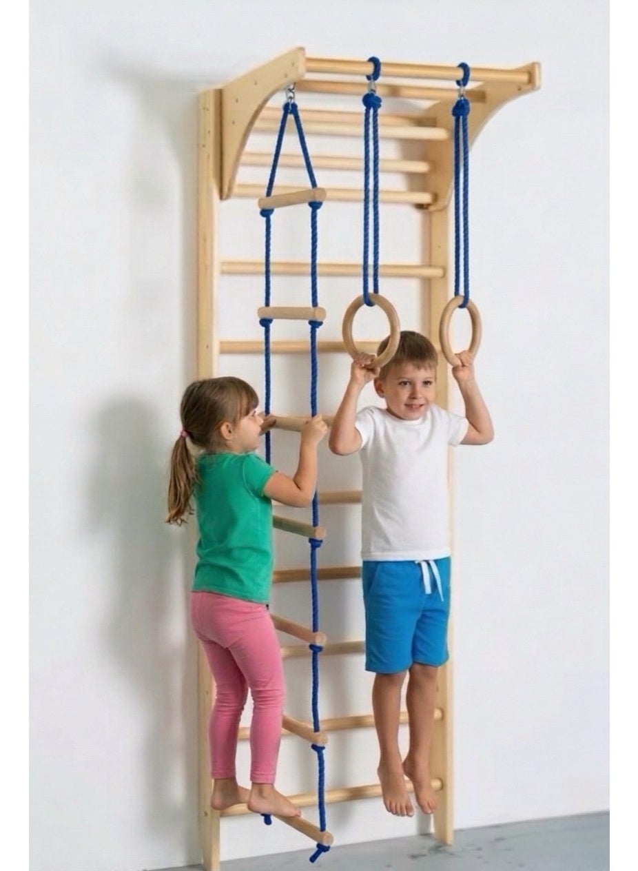 Generic Swedish Ladder With Adjustable Pull-Up For Stretching and ...