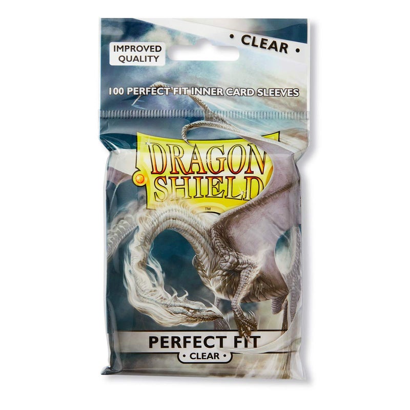 Dragon Shield Perfect Fit Inner Card Sleeves Standard Size (100 CT) â€“ PVC-Free Polypropylene Double-Sleeve Protection Compatible with Pokemon, One Piece & Magic The Gathering â€“ Clear - Image 1