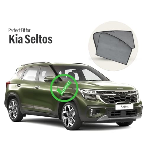 Autofact Car Sunshades for Kia Seltos, UV Protection, Useful Car Accessories, Custom fit Sun Shades for Side Windows, Set of 4 - Image 2