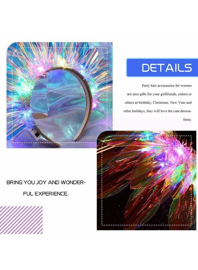 زوي ستار عصابة رأس مضيئة وعصابات شعر مضيئة للحفلات الليلية وإكسسوارات شعر للنساء - Image 3