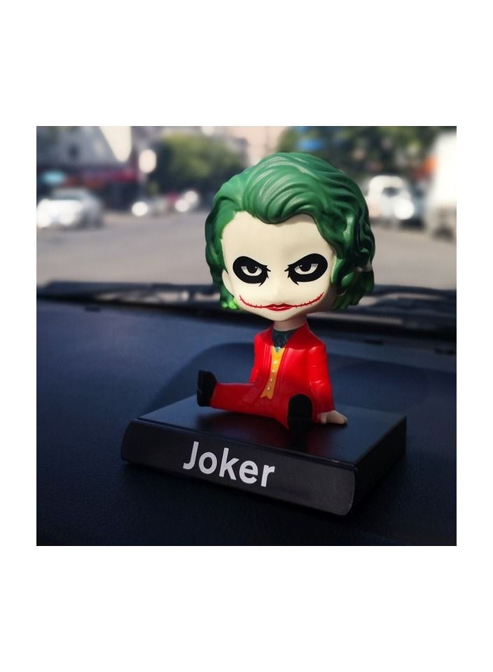 Creative Cars Ornaments The Joker Action Figure Shaking Head Doll Mobile Phone Holder Car Auto Accessories Toys - Image 1