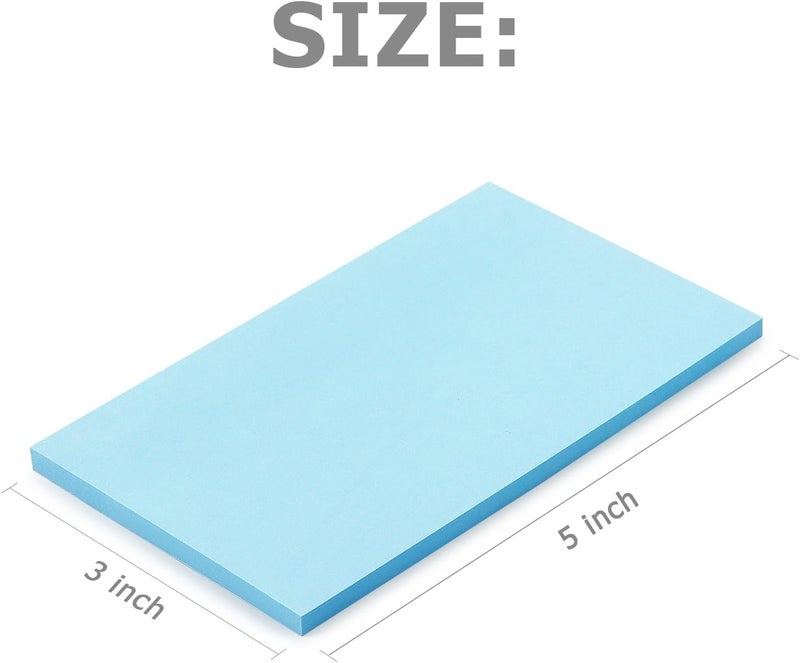 Winner Aura Sticky Notes 3x5 inch Bright Colors Self-Stick Pads 8 Packs 400 Sheets - Image 2