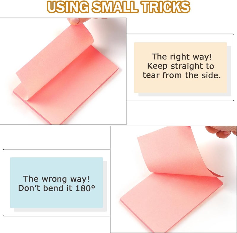 Winner Aura Sticky Notes 3x5 inch Bright Colors Self-Stick Pads 8 Packs 400 Sheets - Image 5