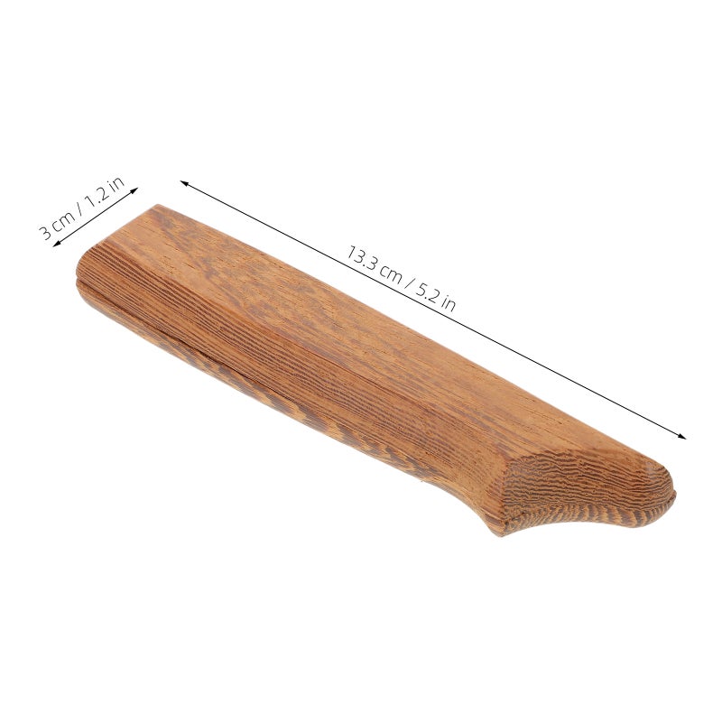 Ergonomic Wood Knife Handle Replacement for Kitchen Cutter with Non Slip Coffee Grip - Image 2