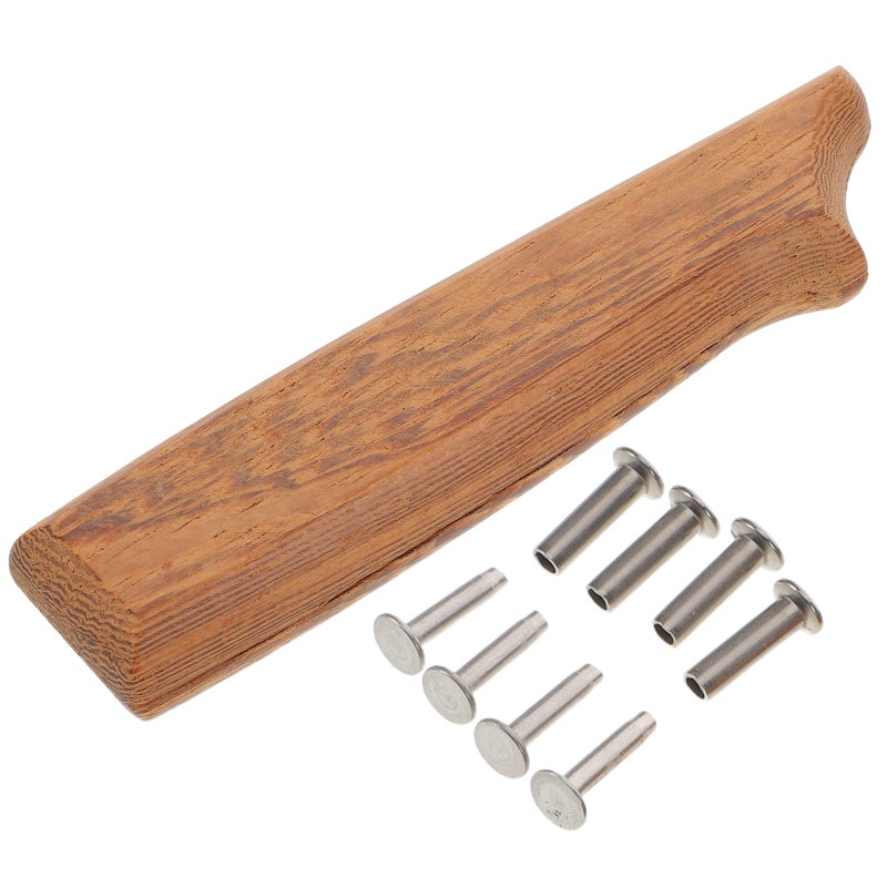 Ergonomic Wood Knife Handle Replacement for Kitchen Cutter with Non Slip Coffee Grip - Image 1