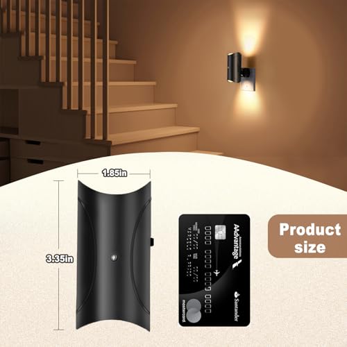 Aora Night Light, Plug-in Wall Mount with Dusk to Dawn Sensor, Set of 2, Black - Image 3