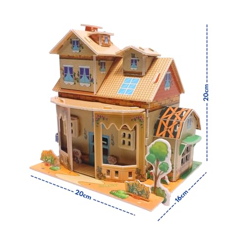 DIY Miniature House Kit for Kids (Pack of 2 Mix Design) | Toy House Making Craft Set for Boys & Girls | Creative Mini House Building Kit | Educational Toy (Pack of 2 Mix Design) - Image 5