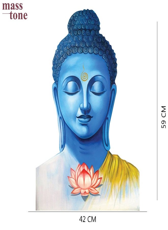 Masstone ملصق حائط بوذا أزرق من الفينيل PVC من ماستون، 42 × 59 سم - عبوة من قطعة واحدة - Image 3