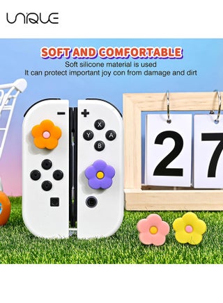 4 Pcs for Nintendo Switch Thumb Grips Cute Cartoon Anime Design Kawaii 3D Silicone Joystick Caps Joycon Controller Button Covers for Nintendo Switch/OLED/Switch Lite for Boys Girls Kids Teens - view 3