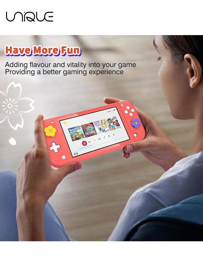 يونيك 4 قطع لنينتندو سويتش الإبهام المقابض لطيف الكرتون أنيمي تصميم Kawaii 3D سيليكون عصا التحكم قبعات أغطية زر تحكم Joycon لنينتندو سويتش / OLED / Switch لايت للأولاد والبنات والاطفال والمراهقين - Image 4