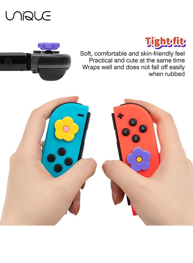 يونيك 4 قطع لنينتندو سويتش الإبهام المقابض لطيف الكرتون أنيمي تصميم Kawaii 3D سيليكون عصا التحكم قبعات أغطية زر تحكم Joycon لنينتندو سويتش / OLED / Switch لايت للأولاد والبنات والاطفال والمراهقين - Image 5