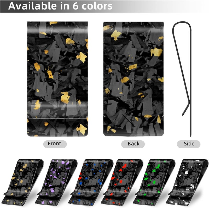 MONOCARBON Carbon-Fiber-Money-Clip-for-Men, Minimalist-Money-Holder for Cash, High Elastic Carbon-Fiber-Wallet, Slim and Durable - Image 3