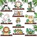 Barydat 10 Pcs Safari Jungle Animal Table Centerpieces Wooden Centerpiece Decorations with Stands for Tables First Birthday Baby Shower Party Decor for Boys - Image 3