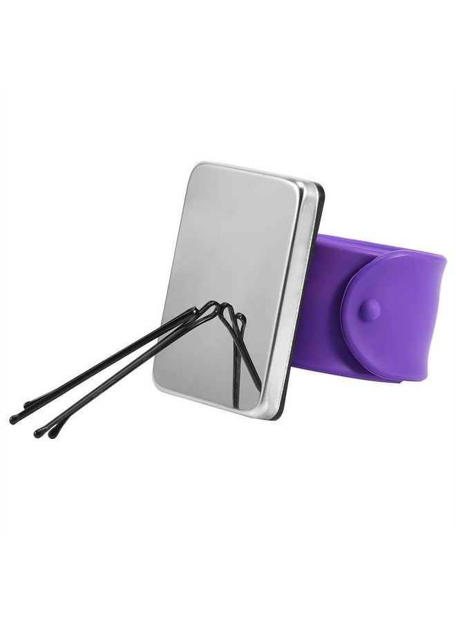 Brrnoo Jam Braiding Gel Magnetic Hair Clip Wrist Band Hair Clips Bracelet For Hairpin Collection( 4Purple) - Image 3