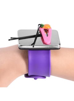 Brrnoo Jam Braiding Gel Magnetic Hair Clip Wrist Band Hair Clips Bracelet For Hairpin Collection( 4Purple)  - Image 2