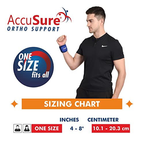 AccuSure Neoprene Fitness Exercise Wrist Wrap Bands, Wrist Support for Gym, Sports for Men & Women, Helps Relieve Pain, Minimizes Injury - Image 4