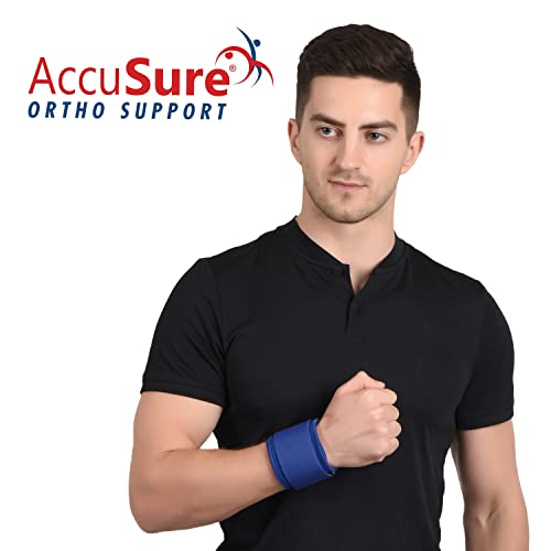 AccuSure Neoprene Fitness Exercise Wrist Wrap Bands, Wrist Support for Gym, Sports for Men & Women, Helps Relieve Pain, Minimizes Injury - Image 2