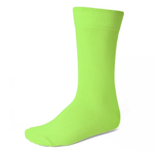 tiemart Men's Socks, One Pair (Hot Lime Solid) - Image 5
