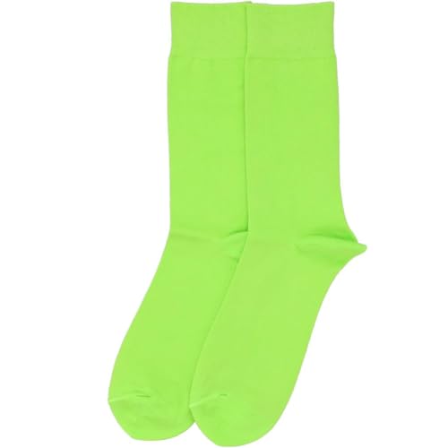 tiemart Men's Socks, One Pair (Hot Lime Solid) - Image 4