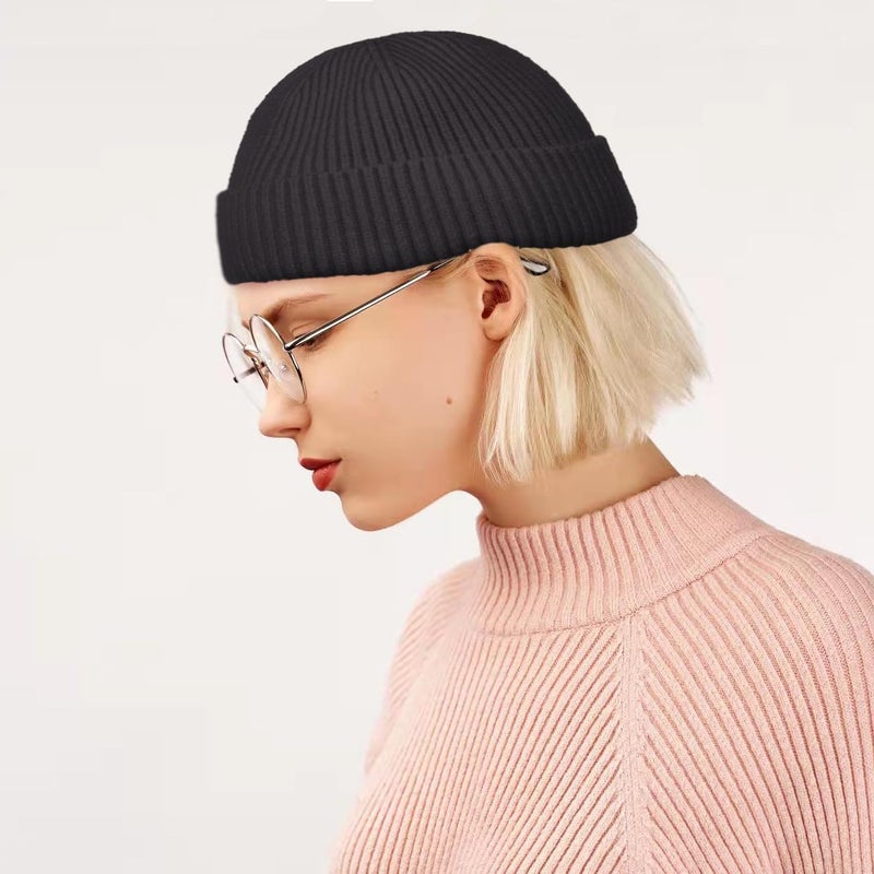 Roybens Swag Wool Knit Cuff Short Fisherman Beanie for Men Women, Winter Warm Hats - Image 2